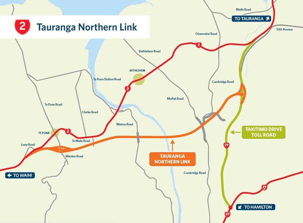 The planned Tauranga Northern Link. Image/supplied
